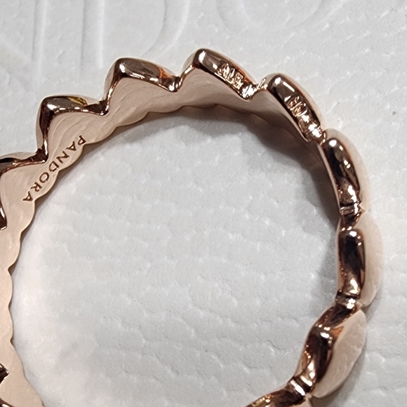 Pandora Row of Hearts Ring size 60 - Picture 7 of 10